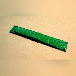 NWOT Kaufman Handmade Green Alligator Watch Strap, Wempe, 19mm. Unisex